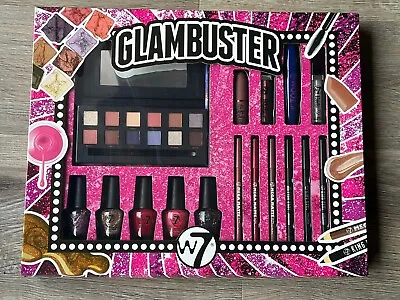 W7 Glambuster 16 Piece Make Up Gift Set - Lipstick Eyeshadow Eyeliner Lip Gloss • £9.99