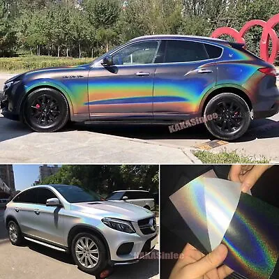 Air Free Car Rainbow Mirror Chrome Chameleon Pearl Gloss Vinyl Wrap Sticker HDUS • $458.99