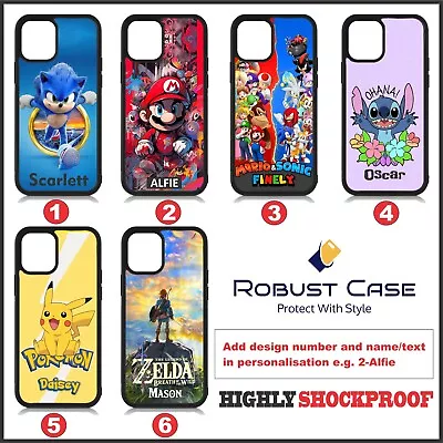 Personalised Shockproof Cover Phone Case Apple Samsung Kids Huawei Oppo Pixel #5 • £9.99