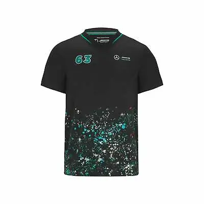 Mercedes Benz AMG Petronas F1 George Russell #63 Sports T-Shirt-Black • $39.99