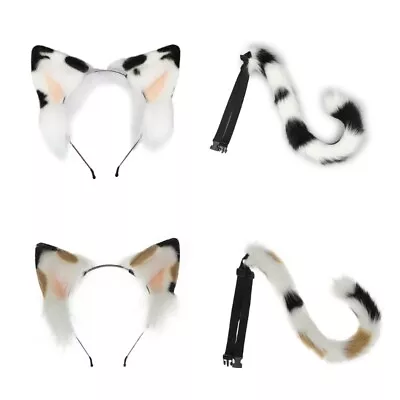 Fox-Anime Tail Cat Ear Headband Lovely Cat Tail Themed Party Props • $11.18