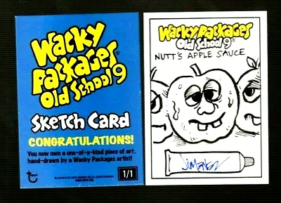 2020 Wacky Packages Old School Series 9 {OS9}  NUTT'S APPLE  SKETCH By JIMENEZ. • $24.99