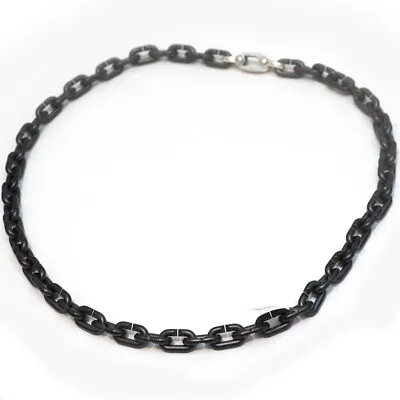 New DAVID YURMAN Men's 10.3mm Links Chain 26  Necklace Black Titanium & Silver • $1995