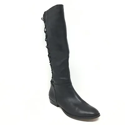 Women's B Makowsky Suki Mid Calf Boots Shoes Size 5.5 Black Leather • $18.58