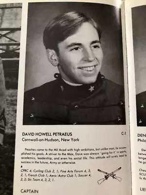 1974 United States Military Academy Yearbook Howitzer West Point David Petraeus • $200