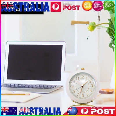 $16.49 • Buy Analog Alarm Clock Light Emitting Silent Non Ticking Clock For Kid (White)