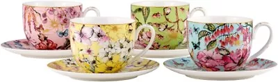 Maxwell & Williams Estelle Michaelides Enchantment Cup & Saucer 280ML Set Of 4 • $84.95