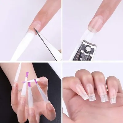 Fiberglass Nail Tips Extensions Acrylic Gel Fiber Strands Fibernails UK STOCK • £3.50