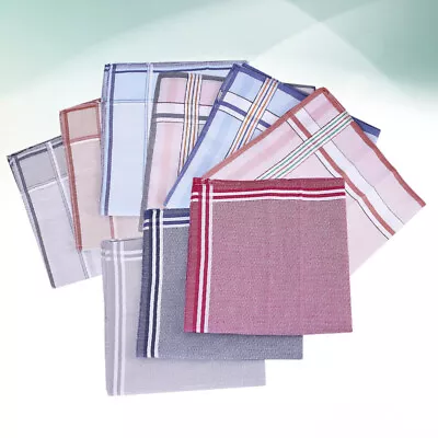  12 Pcs Men Handkerchief Square Silk Pocket Squares For Vintage Miss Business • £14.58