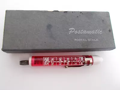 Vintage RED PostaMatic Pocket Postal Scale In Original  Box (Collectable) • $6