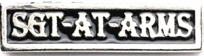 Sgt.-at-Arms Silver-Plated Pewter Motorcycle Club Vest Hat Pin Biker • $9.75