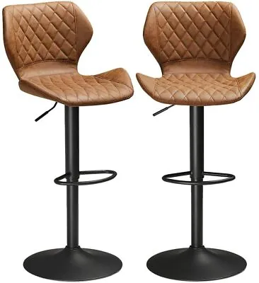 $129.97 • Buy Bar Stools Modern Set Of 2 Pub Chair Counter Height PU Leather Kitchen Dining