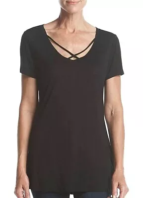 Philosophy By Republic Clothing Women's Criss Cross Top Size Small NWT Black • $15.99