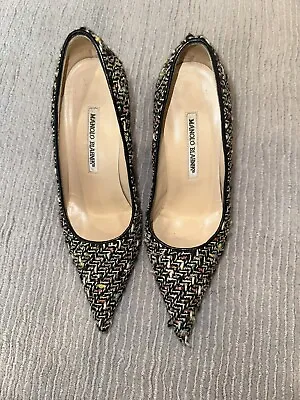 Manolo Blank 37.5 Tweed Women’s Shoes • $35