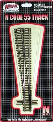 Atlas #2052  #7 Left Turnout Track N Scale Code 55 Rails • $24.95