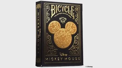 Bicycle Disney Mickey Mouse Inspired Black And Gold Playing Cards • $10.99