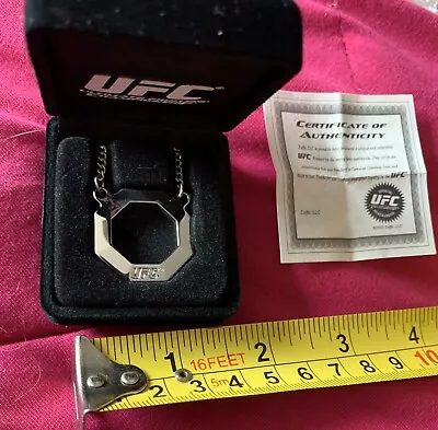 New In Original Jewelers Box - UFC Octagon Necklace Pendant Ultimate Fighting Ch • $19.99