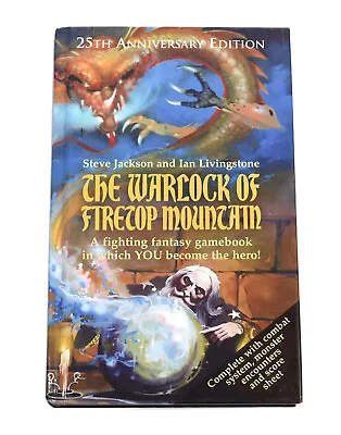 The Warlock Of Firetop Mountain 25th Anniversary SIGNED By Jackson & Livingstone • £100