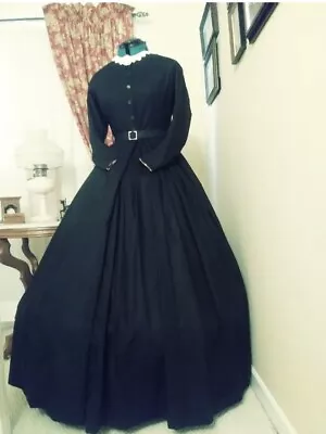 Civil War Reenactment Mourning Day Dress Size 14 • $160