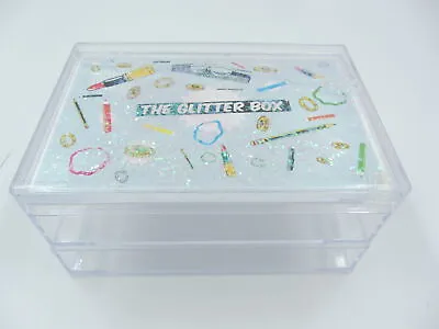 £8.49 • Buy The Glitter Box - Stacking Segmented Photo Jewellery Niknaks Box