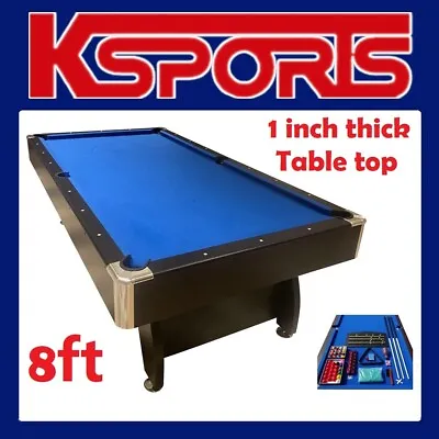 Pub Size Pool Table 8ft Snooker Billiard Table 25mm Table Top With Ball Return • $699