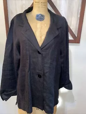 Maralyce Ferree Jacket 100% Linen Size Medium Blazer Dress Casual ￼ • $39