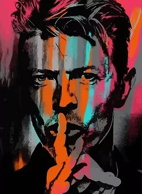 NEW David Bowie Music Watercolour Poster Print Art Poster Canvas FREE SHIPPING • $18.16