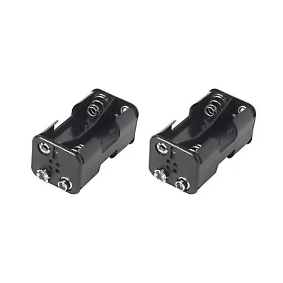 2x Black UM3X4 AA Battery 57mm Holder/Storage W/ Snap Terminals/9V DC Connector • $14