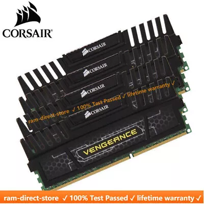 Corsair Vengeance 32GB 16GB 8GB DDR3 1866MHz 1600MHz CL10 Desktop Memory RAM LOT • £13.86