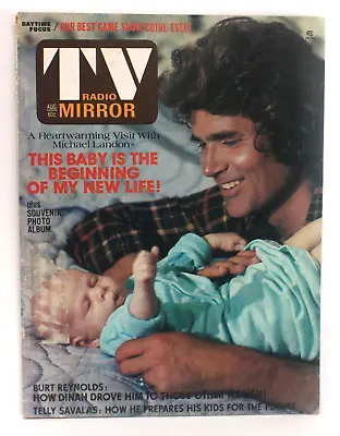 TV Radio Mirror Magazine August 1975 Michael Landon Burt Reynolds Telly Savalas • $11.99
