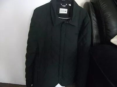 Lacoste Quilted Padded Filled Mens Black Jacket Coat XL  Size 54 Coat  • £35