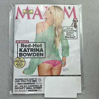 Maxim Magazine For Men 2012 February Katrina Bowden 30 Rock • $9.95