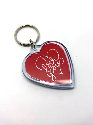 I Love You - Heart Shape Keyring - Husband Wife Boyfriend Girlfriend Partner • £2.99