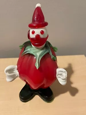 Vintage MURANO Art Glass Colorful Hand Blown CLOWN Figurine Made In Italy 5 1/2  • $9.99