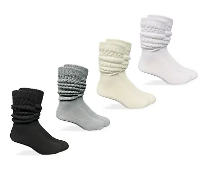 Jefferies Socks Mens Slouch Scrunch Thick Heavy Cotton Knit Crew Socks 3 Pair • $13.99