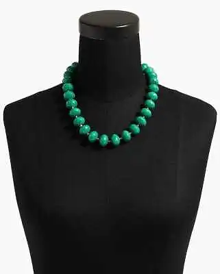 New J Crew Factory Chunky Beaded Green Statement Necklace • $34.99