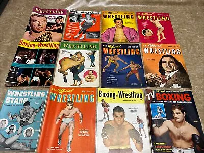 12 1951-54 Vintage Wrestling Magazines NWA Official Boxing And Wrestling & More • $120