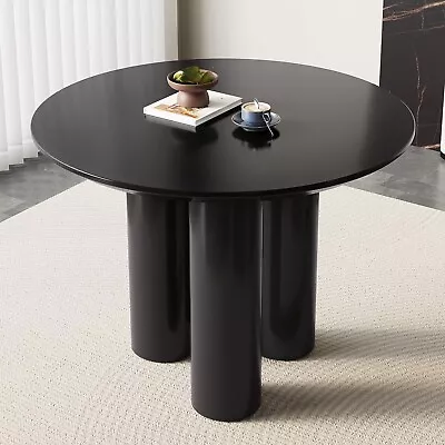 39.37  Round Dining Table Modern Kitchen Table Small End Table Black • $490