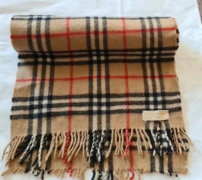 £39.99 • Buy Used Burberry Cashmere Scarf With Wear Tear But Can Be Worn Without Noticing