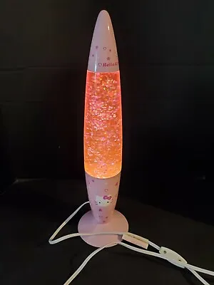 £94.14 • Buy Hello Kitty Sanrio Large Pink Glitter Lava Lamp Rare/HTF – WORKS