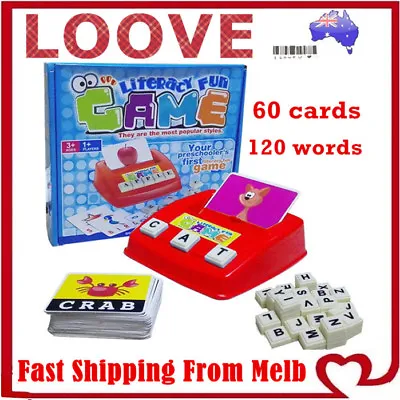 Literacy Fun Game Kid Toys Early Learning English Word Card Children Educational • $19.99