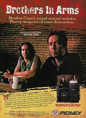 Brother Cane Roman Glick & Dave Anderson Peavey 1998 Promo Ad 8x11 Mini Poster • $5.99