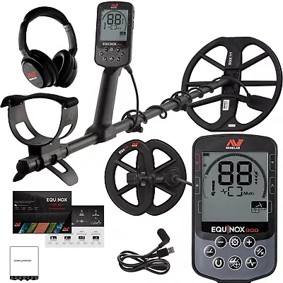 Minelab EQUINOX 900 Multi-IQ Metal Detector With 11  And 6  Coils • $1149