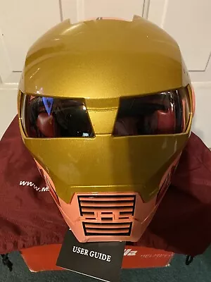 Masei 610 Lt. Red/Gold Motorcycle Bike  Open Face Ag-610 Helmet -LARGE • $60