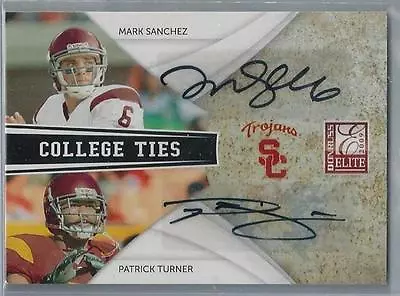 2009 Donruss Elite College Ties Mark Sanchez / Turner Rc Dual Auto 26/50!! • $23