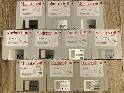 Vintage Classic Apple Macintosh System Boot Install Disk Floppy/CD *Pick Version • $38.75