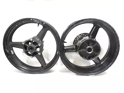99 00 01 02 Yamaha Yzf R6 Yzfr6 Front & Rear Rim Rims Wheels Set#2 Dent Straight • $64.99