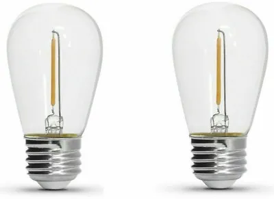 LED Shatter Resistant Bulbs 1W S14 E26 50 Lumens 2200K Soft White Outdoor Light • $6.99