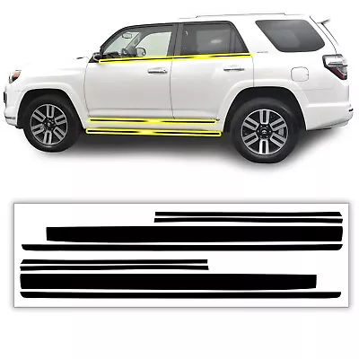 Fits Toyota 4Runner 10-23 Side Window Chrome Delete Cover Decal Blackout Trim • $49.99