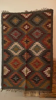 New Jute Kilim Accent Vintage Nordic Dhurrie Runner Oriental Bohemian 10 • £35.70